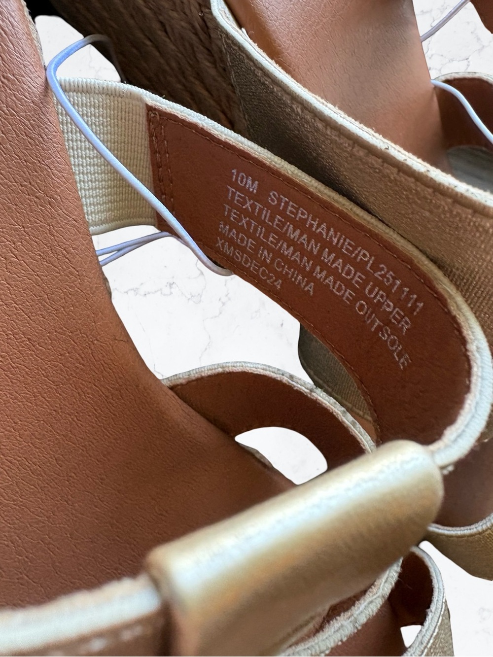 Tommy Bahama Metallic Gold Wedge Sandals - Picture 4 of 7